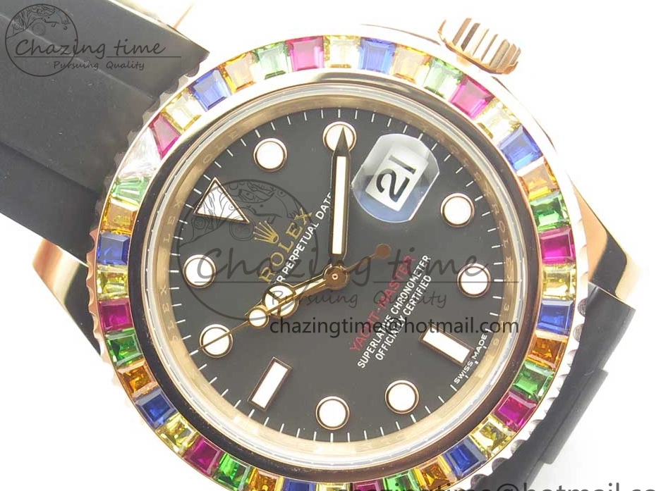 Noob Extra Edition (Free Black Strap) Yacht-Master Rubber 904L On Strap 116695SATS 40 Best 1:1 Case 1231